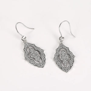 Dowi 925 Silver Boho Geometric Drop Earrings for Women