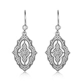 Dowi 925 Silver Boho Geometric Drop Earrings for Women