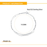 Dowi Pure 925 Silver Double Layer Bracelet for Women