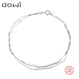 Dowi Pure 925 Silver Double Layer Bracelet for Women