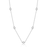 Dowi S925 Sterling Silver Zircon Boho Necklace for Women