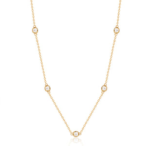 Dowi S925 Sterling Silver Zircon Boho Necklace for Women
