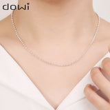 Dowi Sparkling Necklace Disc Clavicle Chain Bare Chain