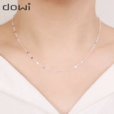 Dowi Sparkling Necklace Disc Clavicle Chain Bare Chain