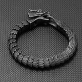 Dragon Buckle Snake Chain Punk Bracelet Stainless Steel Rock Jewelry