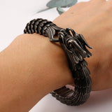 Dragon Buckle Snake Chain Punk Bracelet Stainless Steel Rock Jewelry