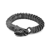 Dragon Buckle Snake Chain Punk Bracelet Stainless Steel Rock Jewelry