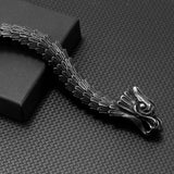 Dragon Buckle Snake Chain Punk Bracelet Stainless Steel Rock Jewelry