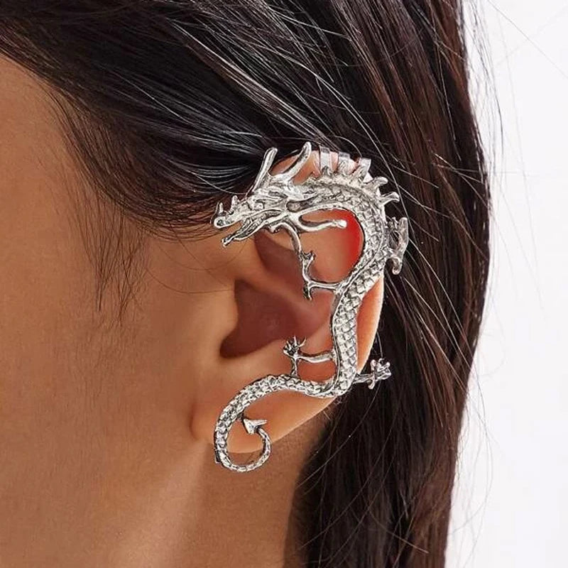 Dragon Ear Clip Vintage Punk Jewelry Earrings for Women and Men