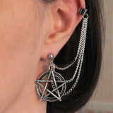 Dragon Ear-chains Ear Cuff Silver-plated Chains and Stud Earring