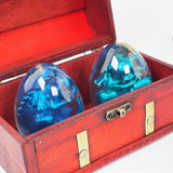 Dragon Egg Night Light Resin Mold Set with Wooden Base Lamp
