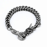 Dragon Head Men's Bracelet Stainless Steel Chain Punk Jewelry