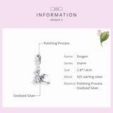 Dragon Jewelry 925 Sterling Silver Lucky Guardian Dragon Beads Charms
