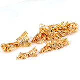 Dragon Leopard Head Tassel Bead Cap Micro Pave CZ Beading