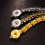 Dragon Metal Chain Link Snap Button Bangle Bracelet Charm Jewelry