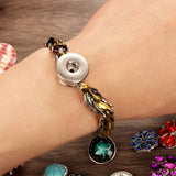 Dragon Metal Chain Link Snap Button Bangle Bracelet Charm Jewelry