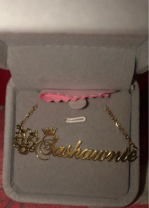 Dragon Nameplate Necklace Stainless Steel Chain Crown