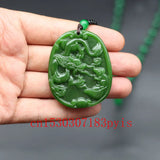 Green Jade Mouse Pendant Necklace Chinese Hand-Carved Charm Jewelry Amulet