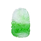 Dragon Green Jade Pendant Necklace Chinese Hand-Carved Charm Amulet