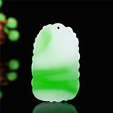 Dragon Green Jade Pendant Necklace Chinese Hand-Carved Charm Amulet