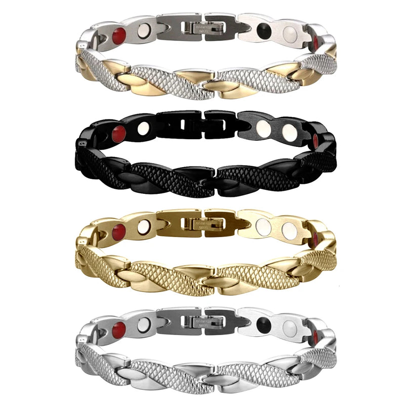Dragon Pattern Twisted Magnetic Slimming Bracelet for Weight Loss Men
