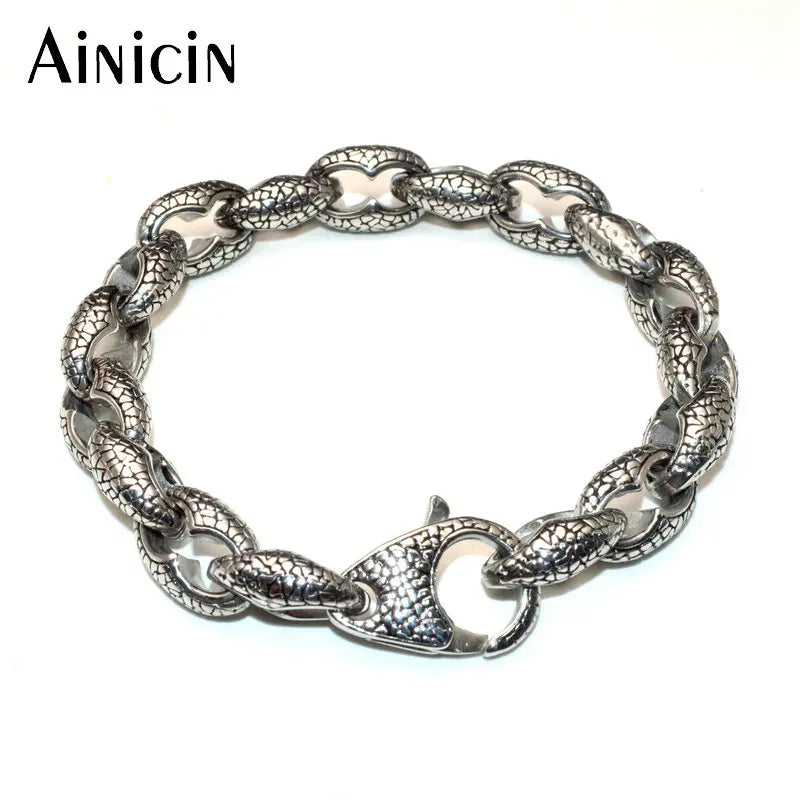 Dragon-Patterned Men's Beefcake Punk Bracelet