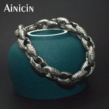 Dragon-Patterned Men's Beefcake Punk Bracelet