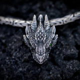 Dragon Pendant Necklace Vintage Jewelry Man Medieval Symbolic Necklace