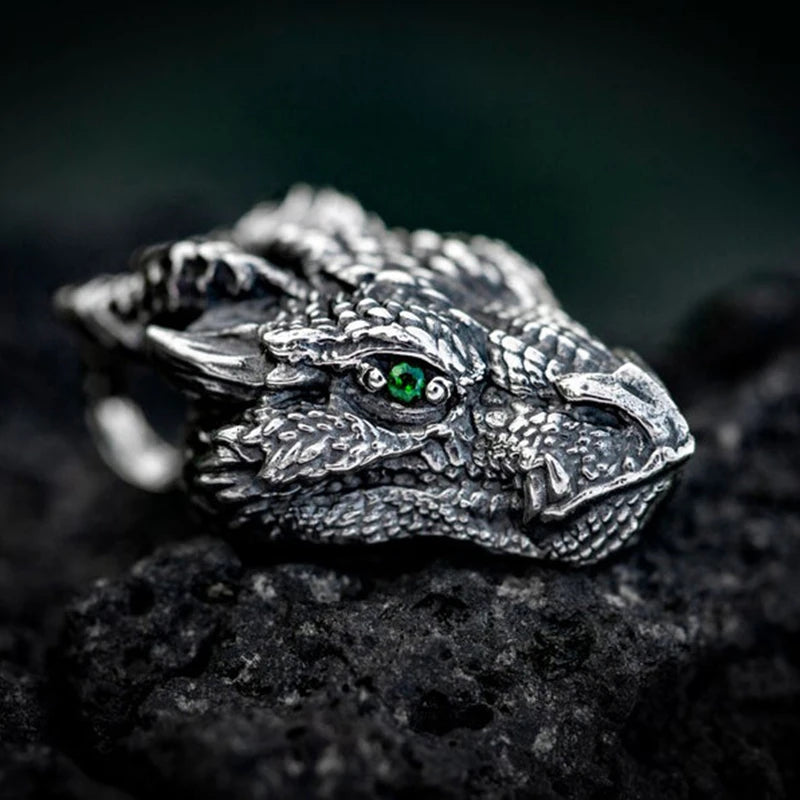 Dragon Pendant Necklace Vintage Jewelry Man Medieval Symbolic Necklace