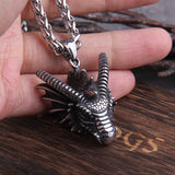 Dragon Pendant Necklaces Titanium Steel Jewelry Animal Head Necklace