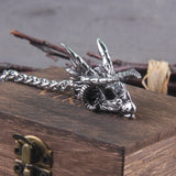 Dragon Pendant Necklaces Titanium Steel Jewelry Animal Head Necklace