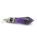 Dragon Wrapped Stone Pendant Amethysts Green Aventurine Opal Pink Crystal