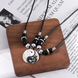 Dragon Yin Yang Tai Chi Necklace Bracelet Set