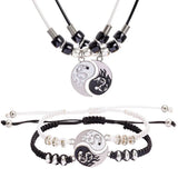 Dragon Yin Yang Tai Chi Necklace Bracelet Set
