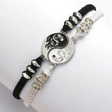 Dragon Yin Yang Tai Chi Necklace Bracelet Set