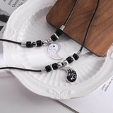 Dragon Yin Yang Tai Chi Necklace Bracelet Set