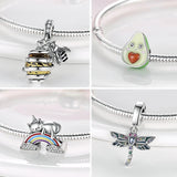 Dragonfly Bicycles Bee Nests Dangle Charms for Bracelet