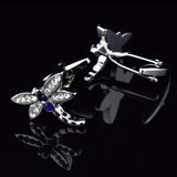 Dragonfly Cuff Links Rhinestone Animal Links