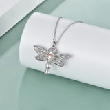 Dragonfly Urn Necklace for Ashes Celtic Jewelry Cremation Pendant