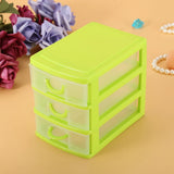 3-Layer Green Drawer Organizer Jewelry Makeup Storage Box