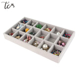 Velvet Jewelry Storage Tray Ring Bracelet Earring Holder Organizer