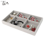 Velvet Jewelry Storage Tray Ring Bracelet Earring Holder Organizer
