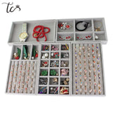 Velvet Jewelry Storage Tray Ring Bracelet Earring Holder Organizer