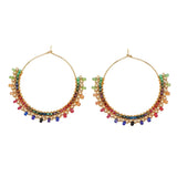 Colorful Bohemia Hoop Earrings Vintage Jewelry