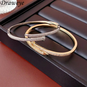 Vintage Zircon Bracelet for Women, Geometric Jewelry