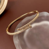 Vintage Zircon Bracelet for Women, Geometric Jewelry