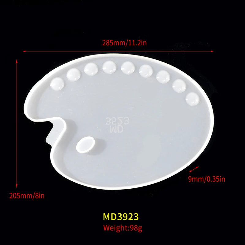 Resin Mould Casting Palette Silicone DIY Crafts Tools