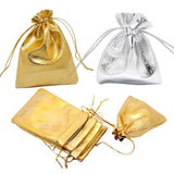 50pcs Drawstring Bags Gold/Silver 7x9cm 9x12cm Wedding Party Gift