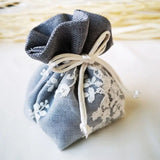 Embroidered Floral Jewelry Storage Bag Drawstring Pouch Organizer