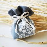 Embroidered Floral Jewelry Storage Bag Drawstring Pouch Organizer